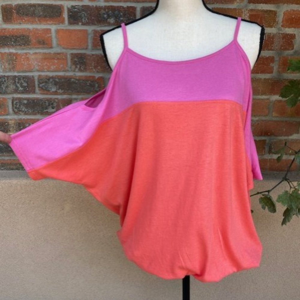 Victoria's Secret Color Block Cold Shoulder Top